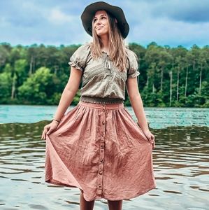 Boho Mauve Skirt